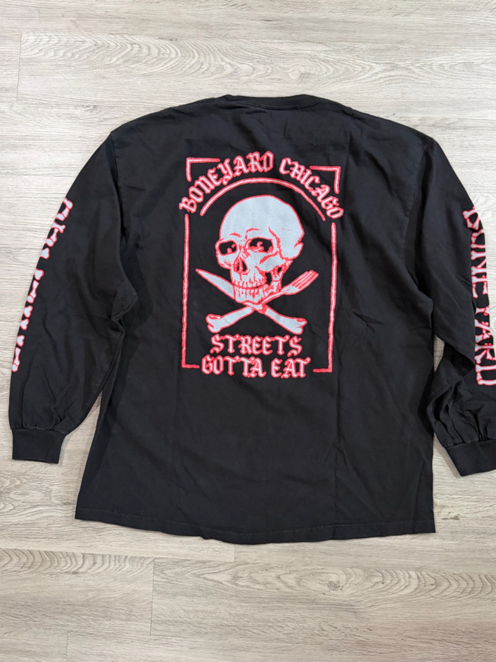 Boneyard Chicago Skull Graphic Long Sleeve XL